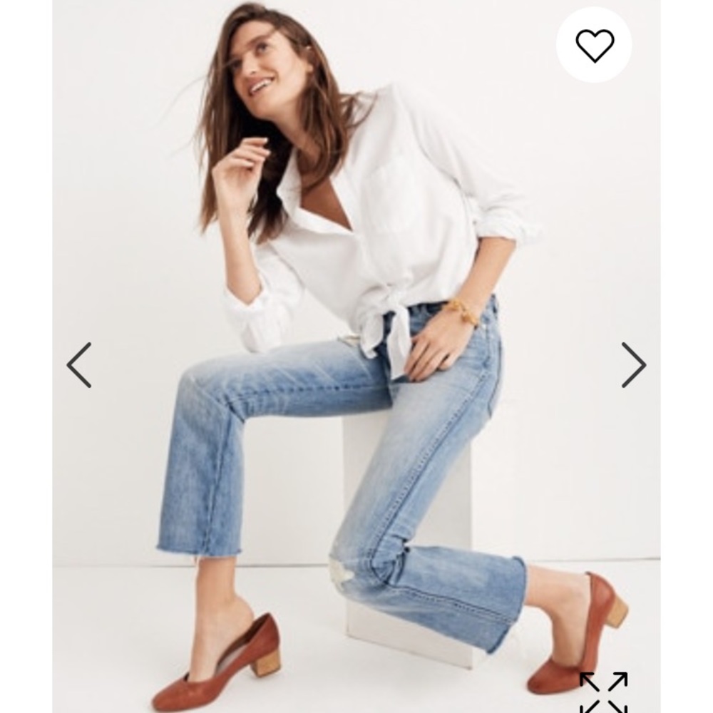 Madewell tall rigid demi-boot crop jeans T-26.
